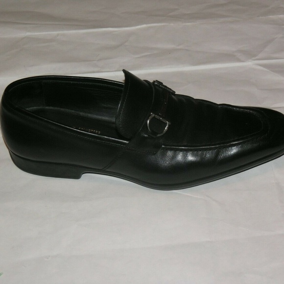 Salvatore Ferragamo Black Leather Gancini Bit Loafers 10D main image 7